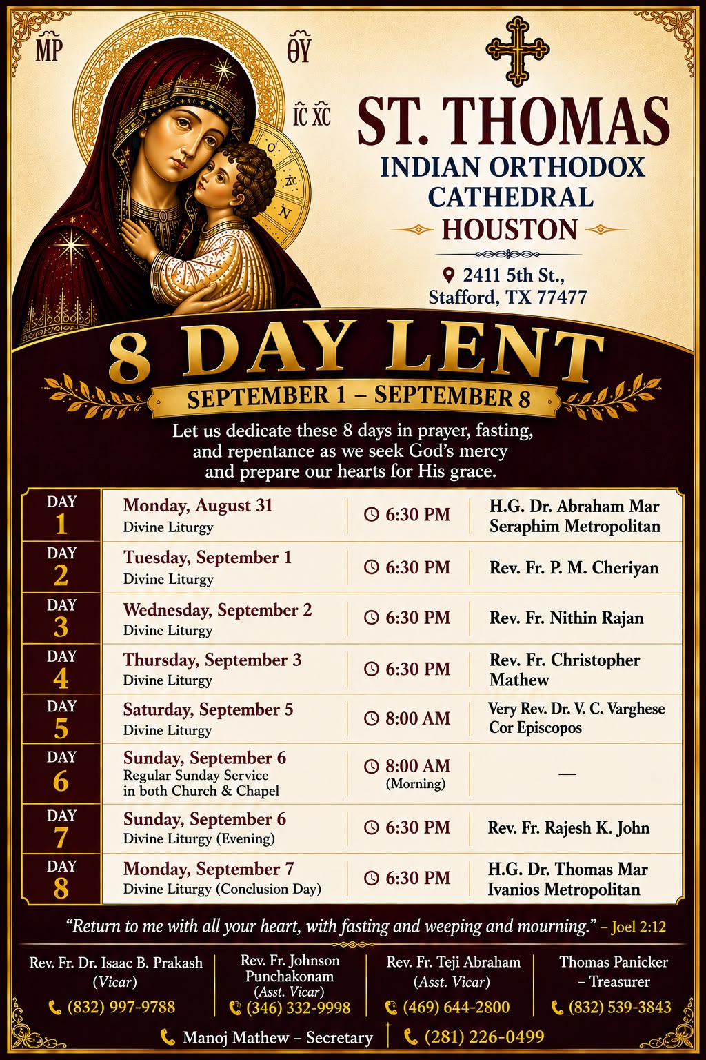 Eight Day Lent